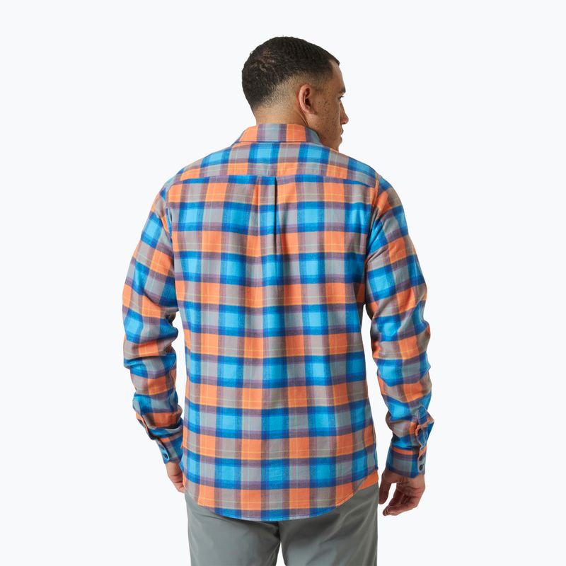Helly Hansen Men's Lokka Organic Flannel bonfire fjell plaid shirt 2