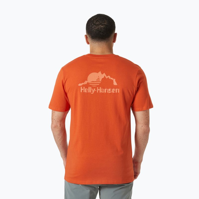 Men's Helly Hansen Nord Graphic patrol orange T-shirt 2