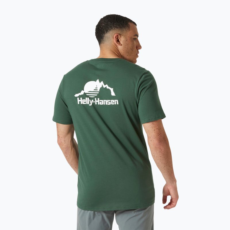 Men's Helly Hansen Nord Graphic jungle green T-shirt 2