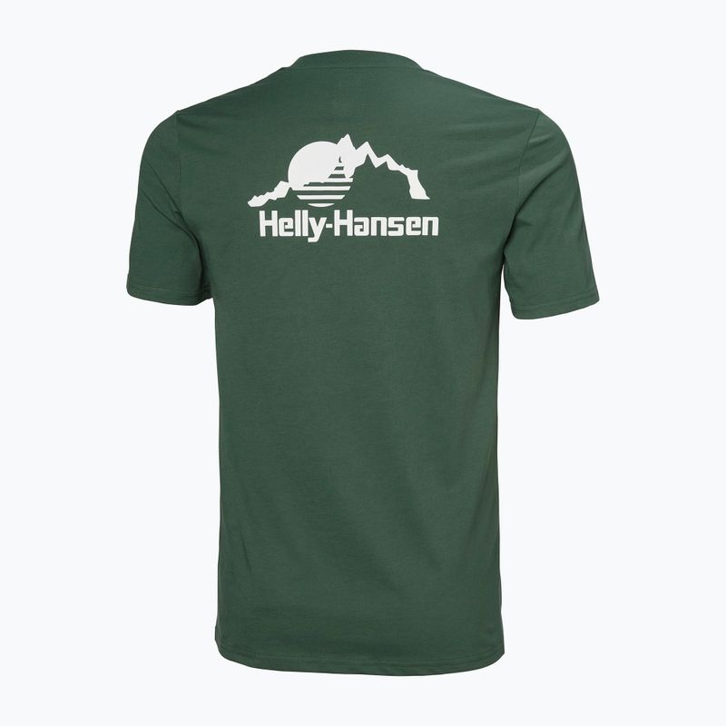 Men's Helly Hansen Nord Graphic jungle green T-shirt 5
