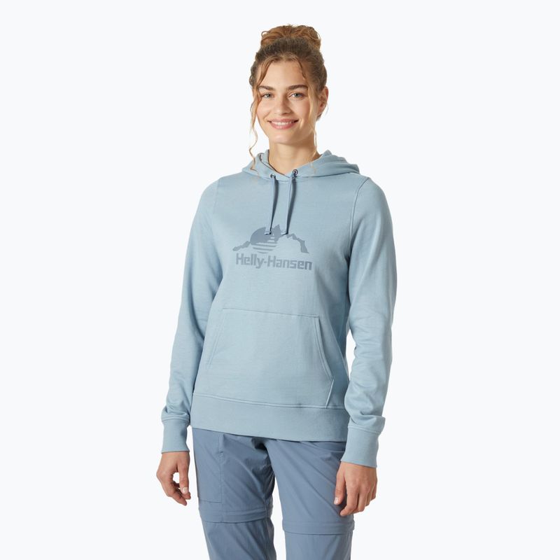 Women's Helly Hansen Nord Graphic Pullover Hoodie windy blue