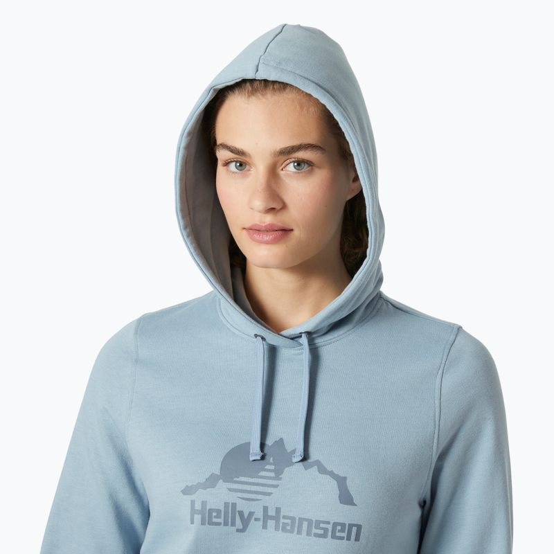 Women's Helly Hansen Nord Graphic Pullover Hoodie windy blue 3