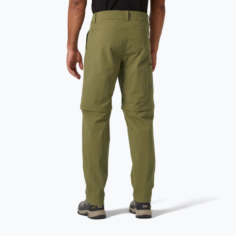 Helly Hansen men's softshell trousers Brono Softshell Zip Off terrain green 2