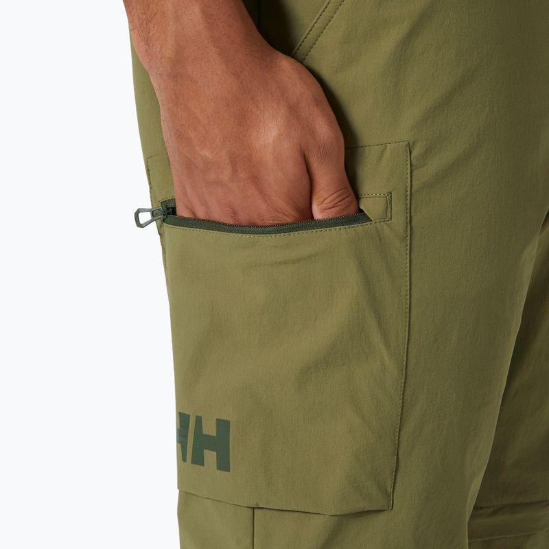 Helly Hansen men's softshell trousers Brono Softshell Zip Off terrain green 4
