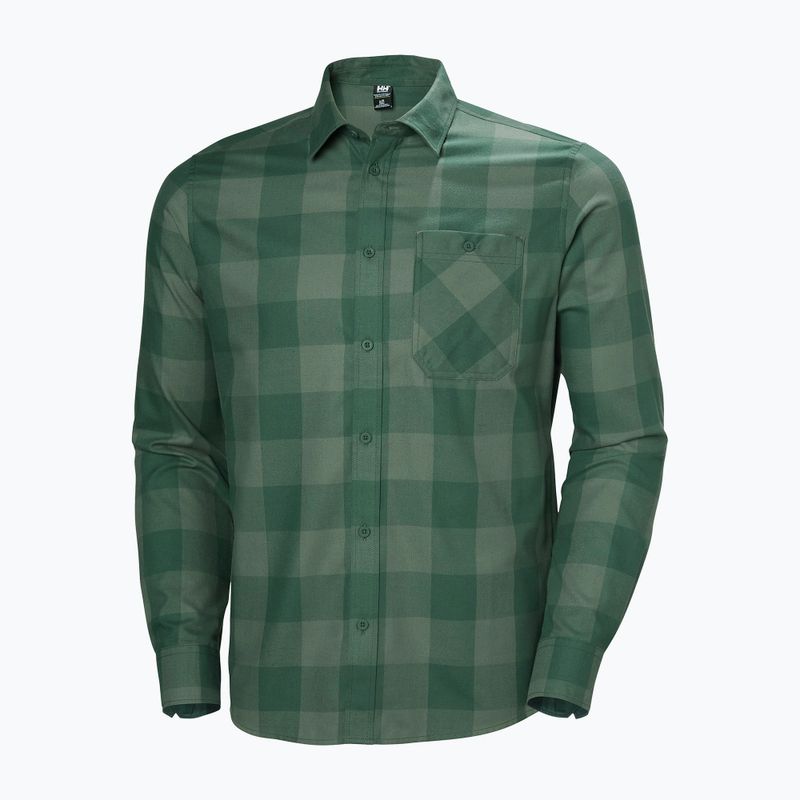 Men's Helly Hansen Aker Flannel LS shirt jungle green buffalo plaid 5