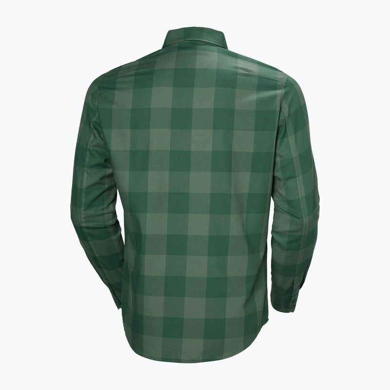 Men's Helly Hansen Aker Flannel LS shirt jungle green buffalo plaid 6