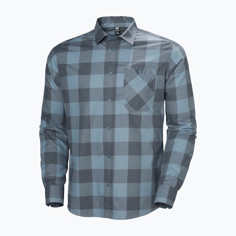 Men's Helly Hansen Aker Flannel LS shirt jungle green buffalo plaid 5