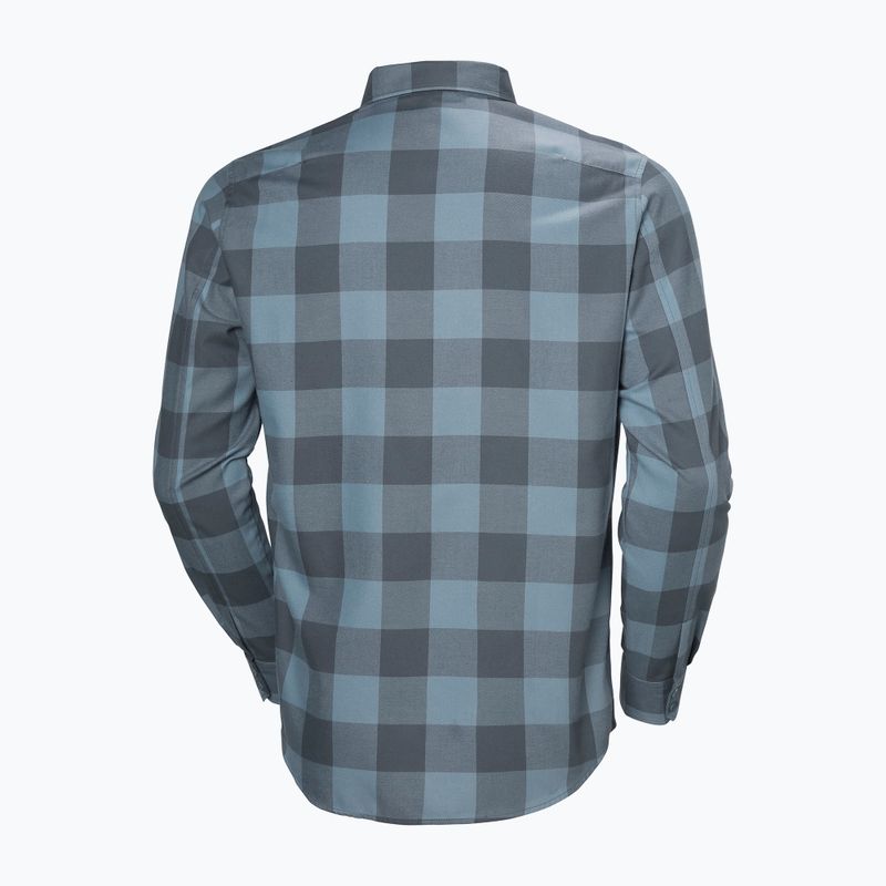 Men's Helly Hansen Aker Flannel LS shirt jungle green buffalo plaid 6