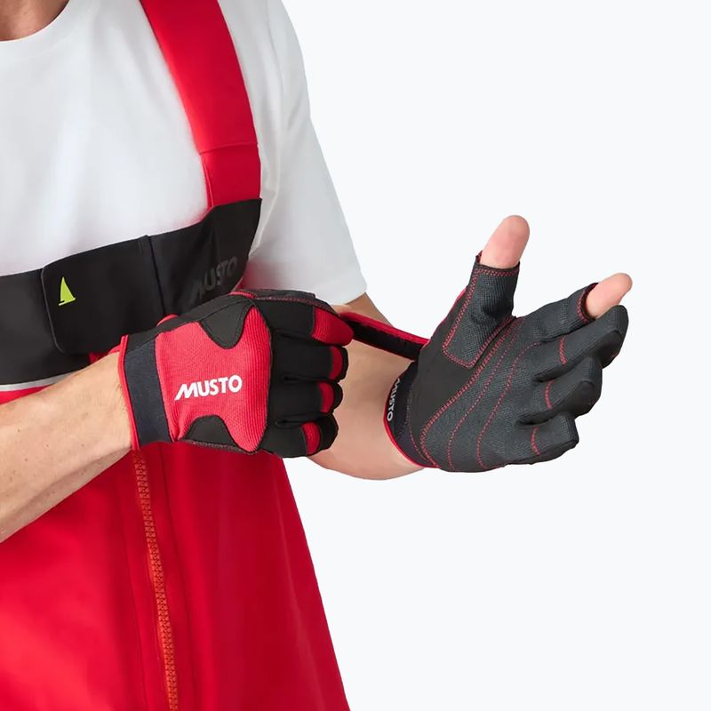 Musto Performance Long Finger 2.0 true red sailing gloves 3