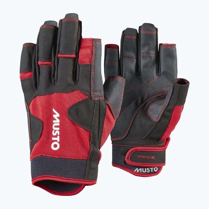 Musto Performance Short Finger 2.0 true red sailing gloves