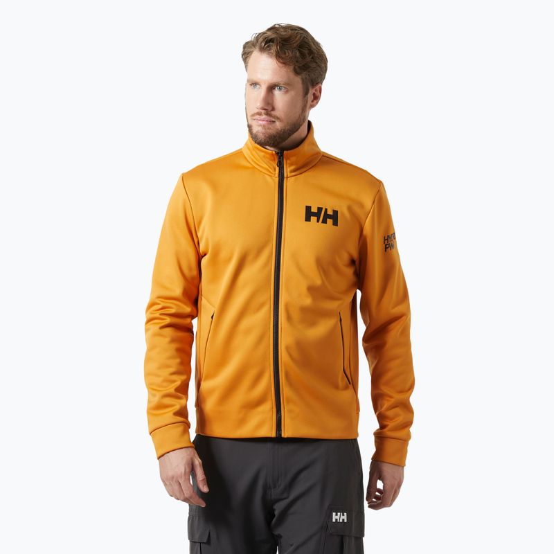 Men's Helly Hansen HP Fleece 2.0 mustard sailing sweatshirt