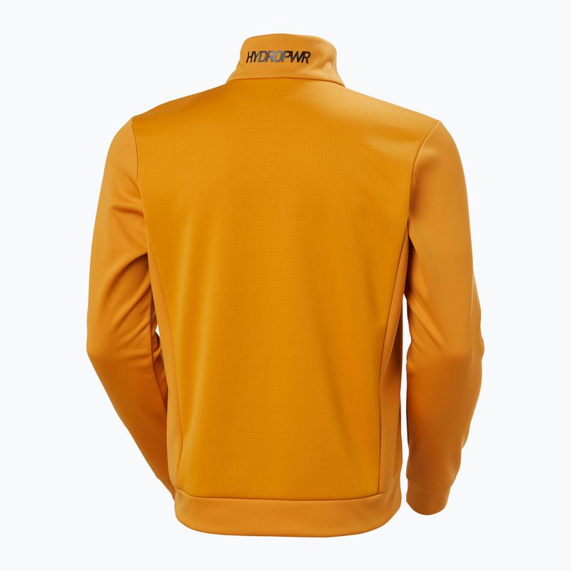 Men's Helly Hansen HP Fleece 2.0 mustard sailing sweatshirt 7