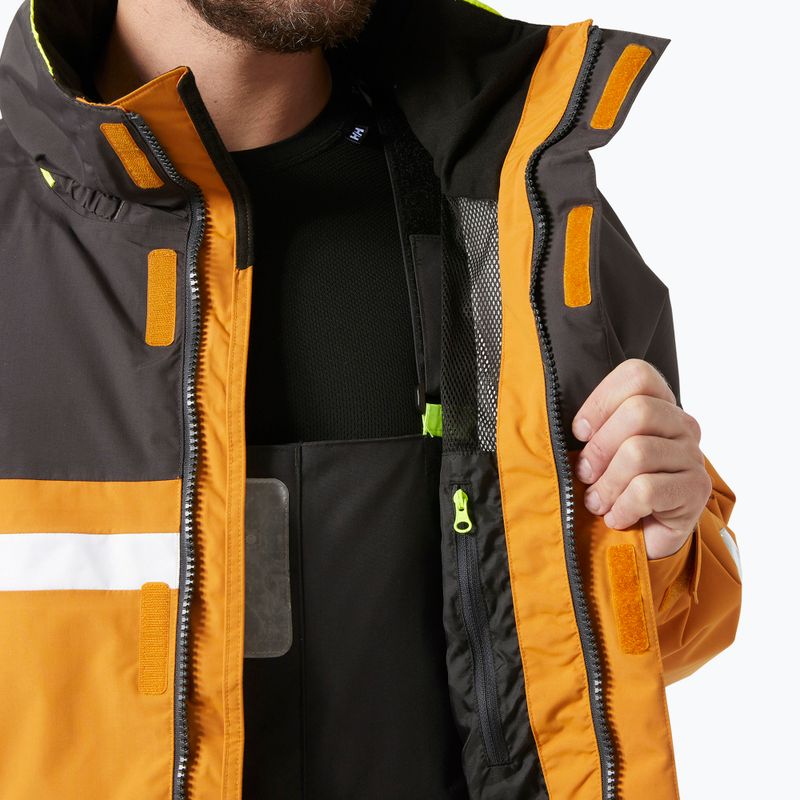 Men's Helly Hansen Pier 4.0 mustard rain jacket 9