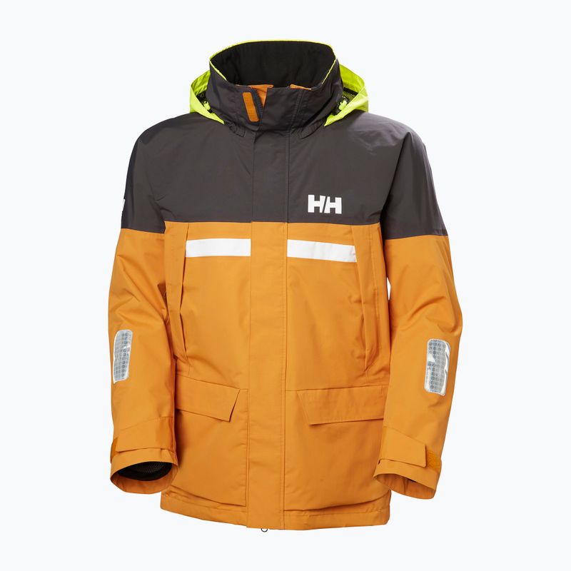 Men's Helly Hansen Pier 4.0 mustard rain jacket 10
