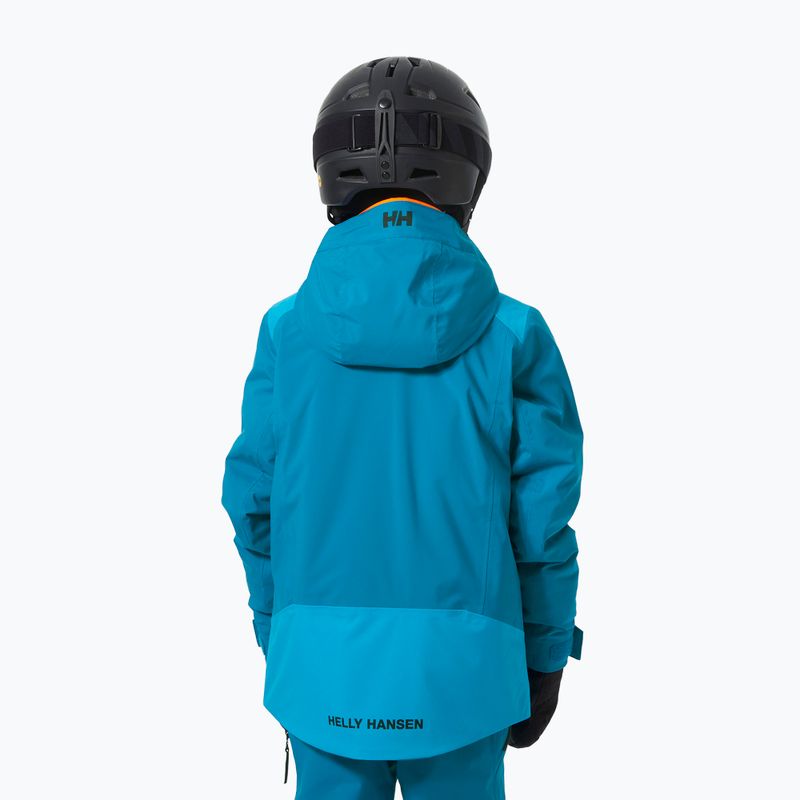 Helly Hansen Alpha cerulean blue children's ski jacket 2