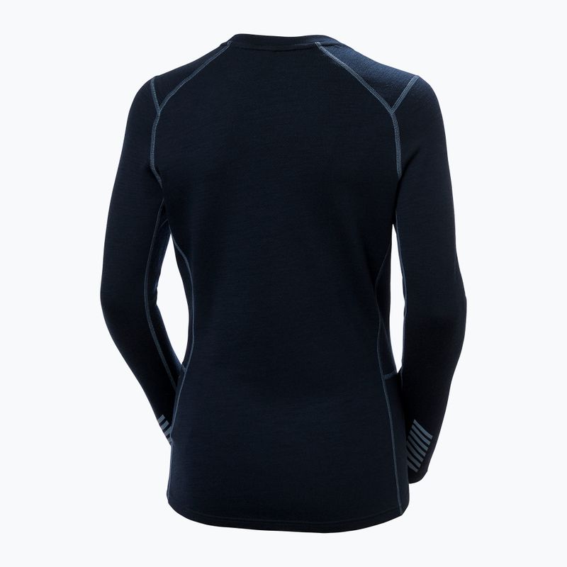 Women's thermal active sweatshirt Helly Hansen Lifa Merino Midweight Graphic Crew navy nordic rose aop 6