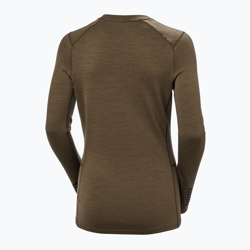 Women's thermal active sweatshirt Helly Hansen Lifa Merino Midweight Graphic Crew sepia houndstooth aop 6