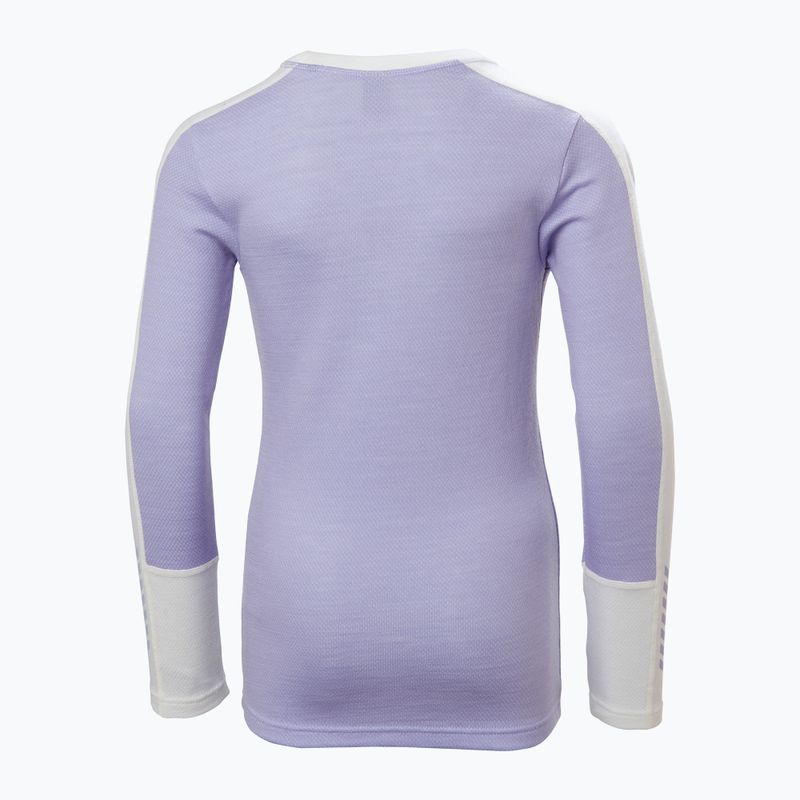 Helly Hansen JR Lifa Merino Midweight bright lavender children's thermal underwear set 7