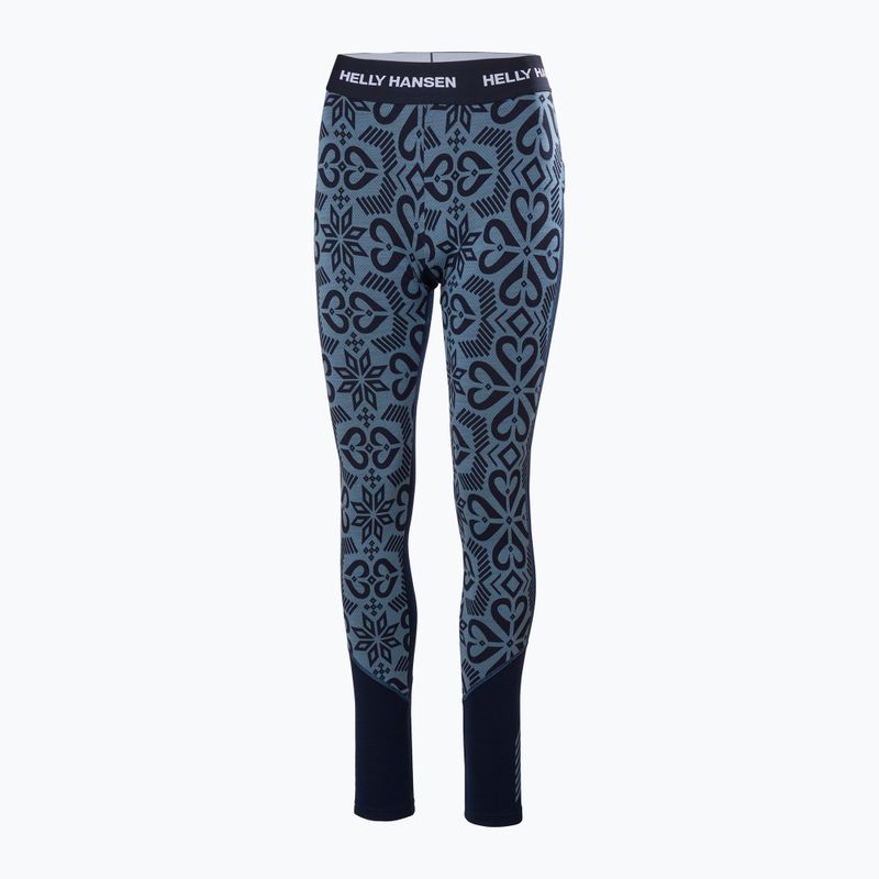Women's thermal trousers Helly Hansen Lifa Merino Midweight navy nordick rose aop 5