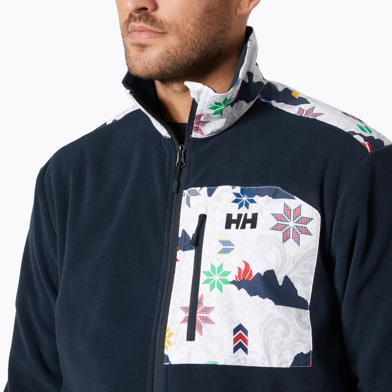 Men's Helly Hansen Daybreaker Block sweatshirt navy cortina aop 3