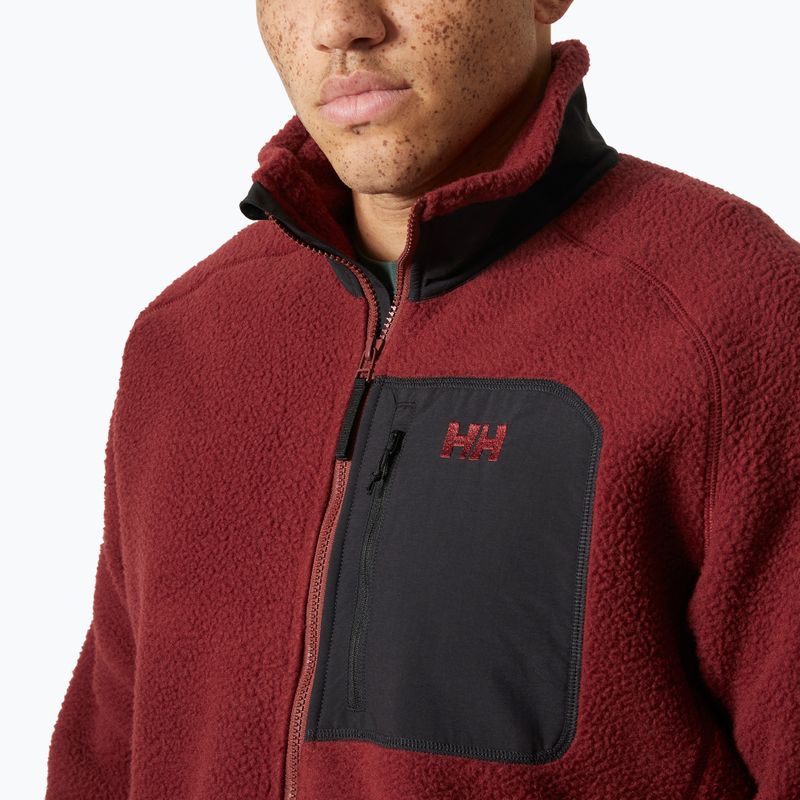 Men's Helly Hansen Panorama Pile Block sweatshirt mars red 3