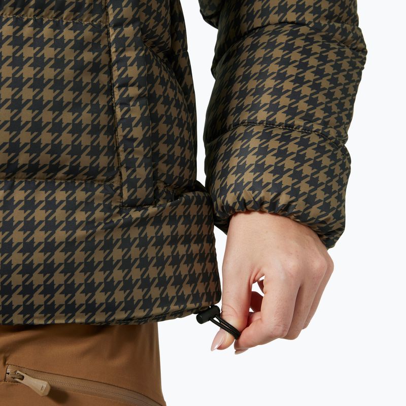 Helly Hansen women's Jade Puffer sepia houndstooth aop down jacket 5