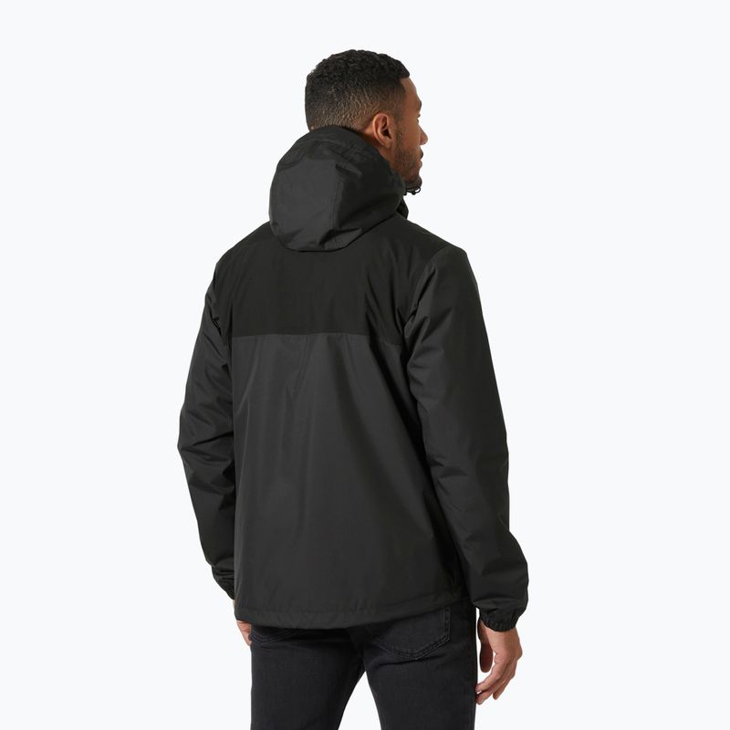 Men's Helly Hansen Vancouver Fleece Lined rain jacket ebony 2