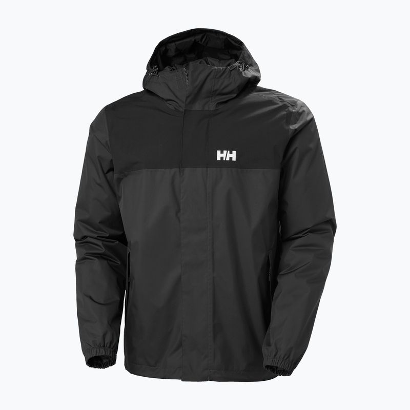 Men's Helly Hansen Vancouver Fleece Lined rain jacket ebony 6