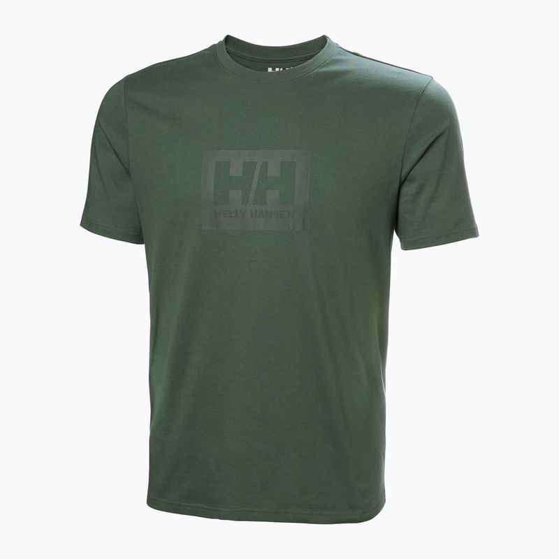 Men's Helly Hansen Box T 2.0 jungle green T-shirt 4