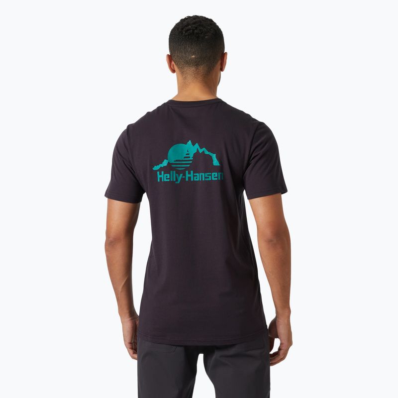 Men's Helly Hansen Nord Graphic black grape T-shirt 2