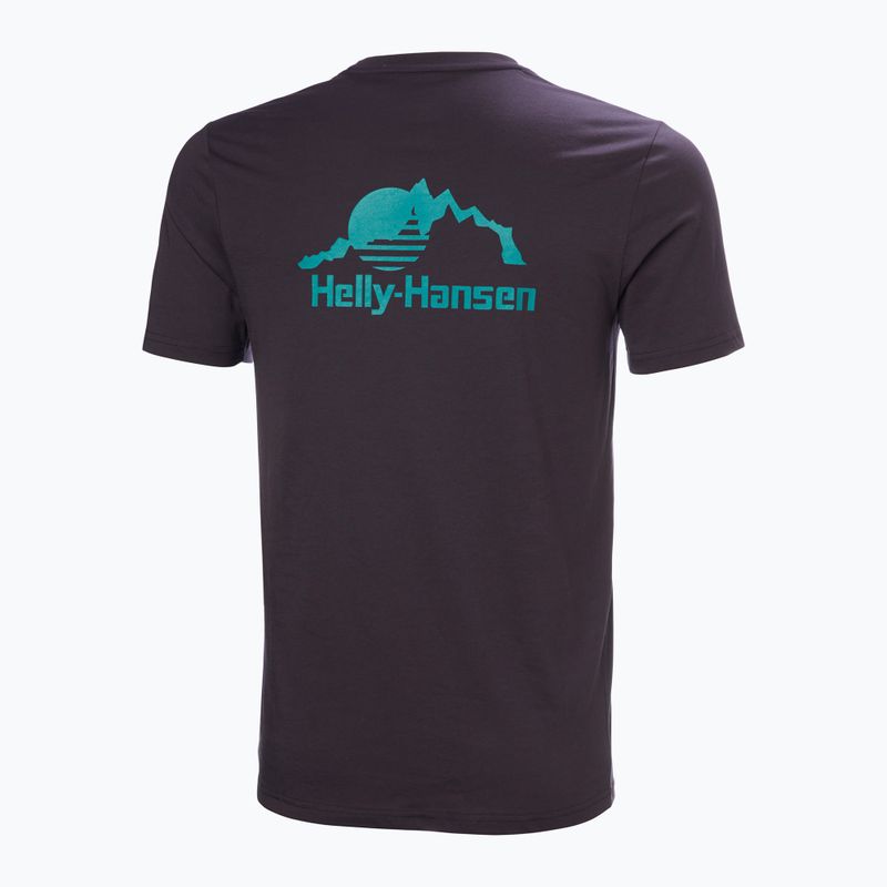 Men's Helly Hansen Nord Graphic black grape T-shirt 5
