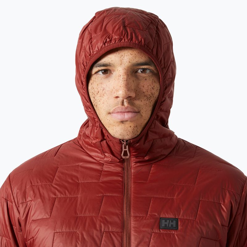 Men's Helly Hansen Lifaloft Hooded Insulator hybrid jacket mars red 3