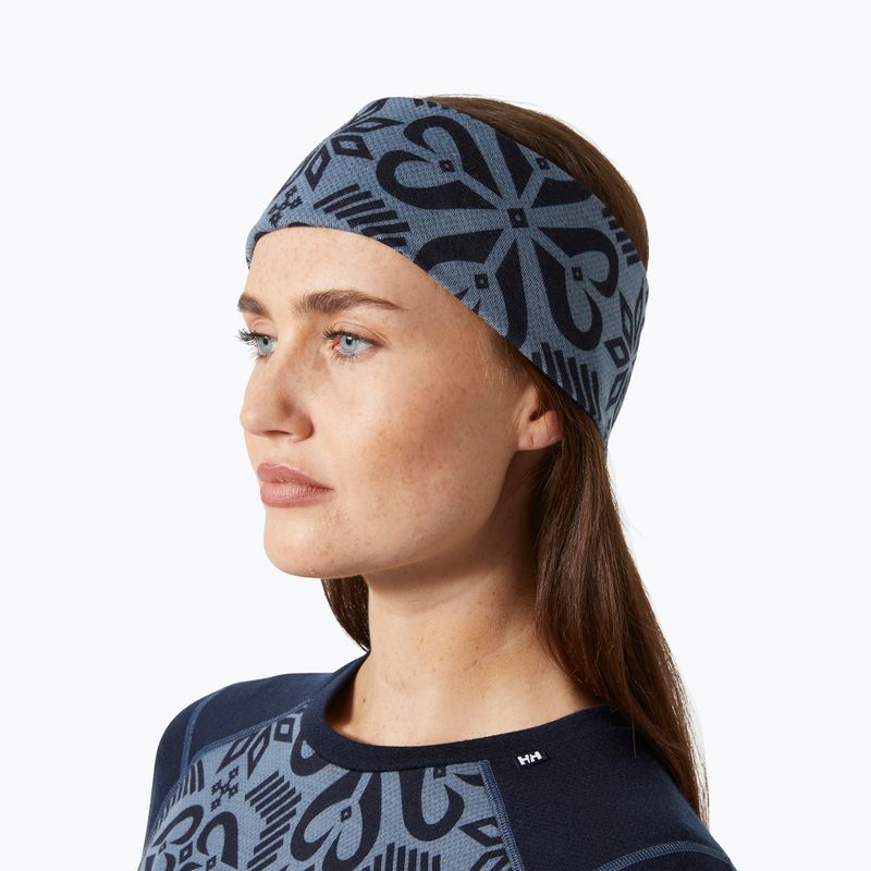 Headband Helly Hansen Lifa Merino Navy Nordic Rose Aop 2