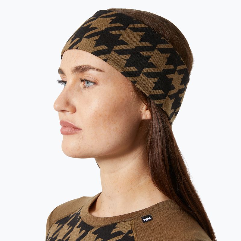 Helly Hansen Lifa Merino sepia houndstooth headband aop 2