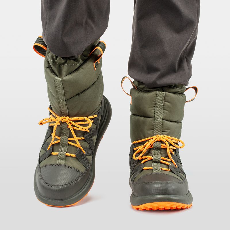 Helly Hansen men's Monarch utility green/orange snow boots 14