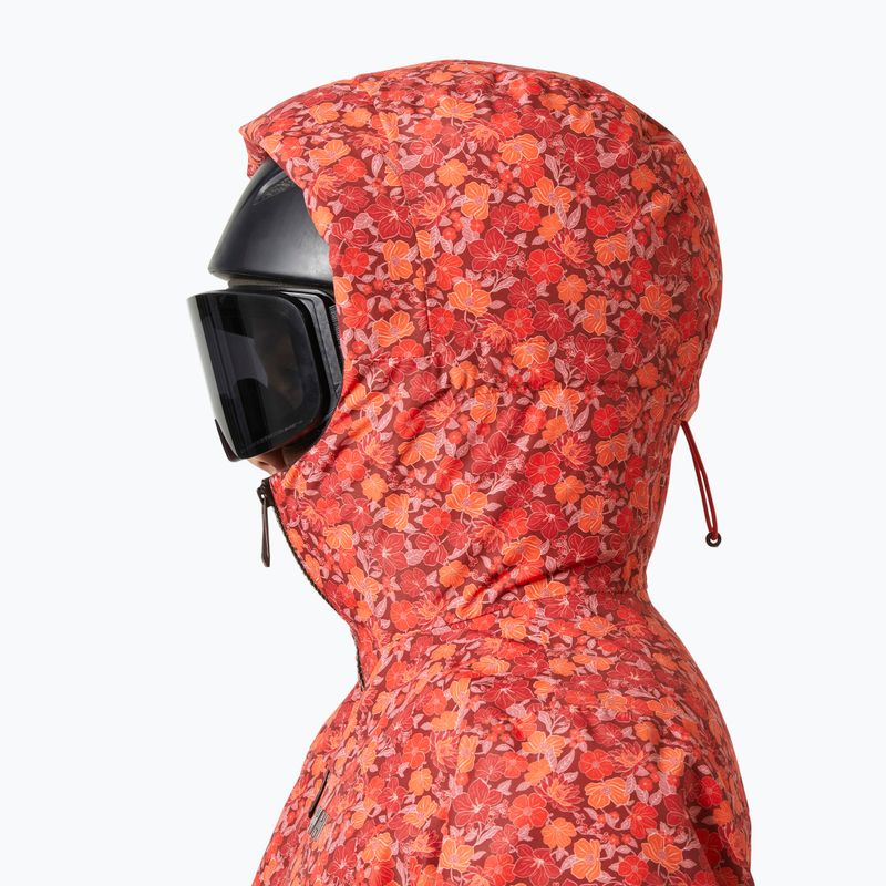 Women's ski jacket Helly Hansen Valdisere 3.0 red floral aop 3