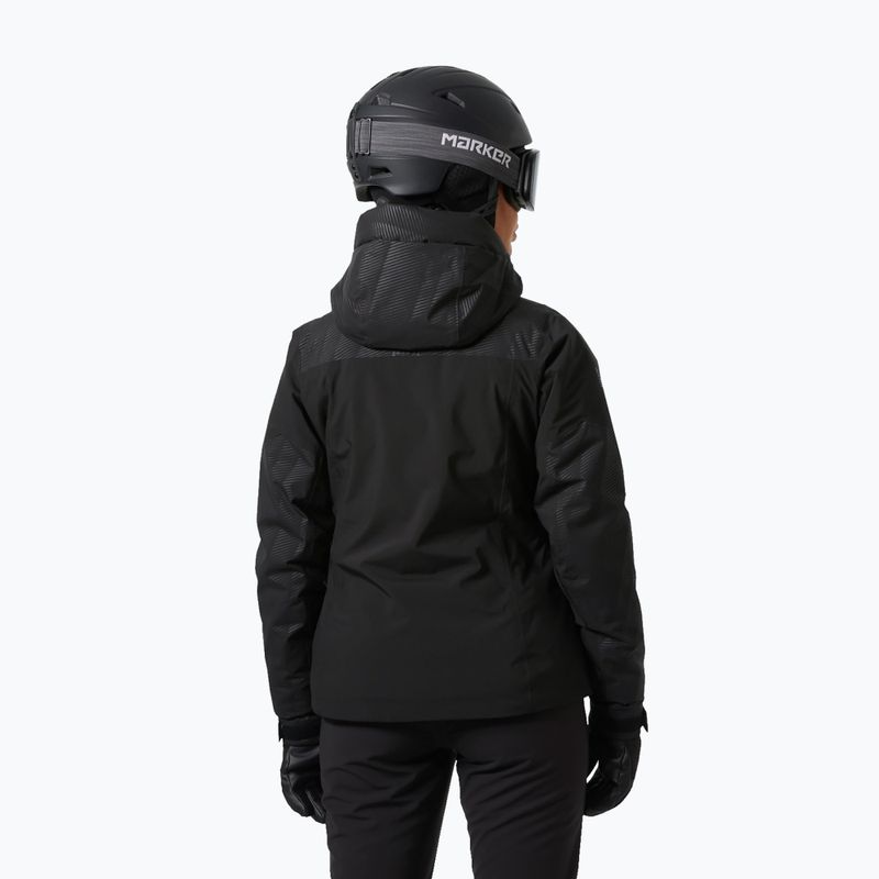 Women's ski jacket Helly Hansen Valdisere 3.0 black embossed stripes 2