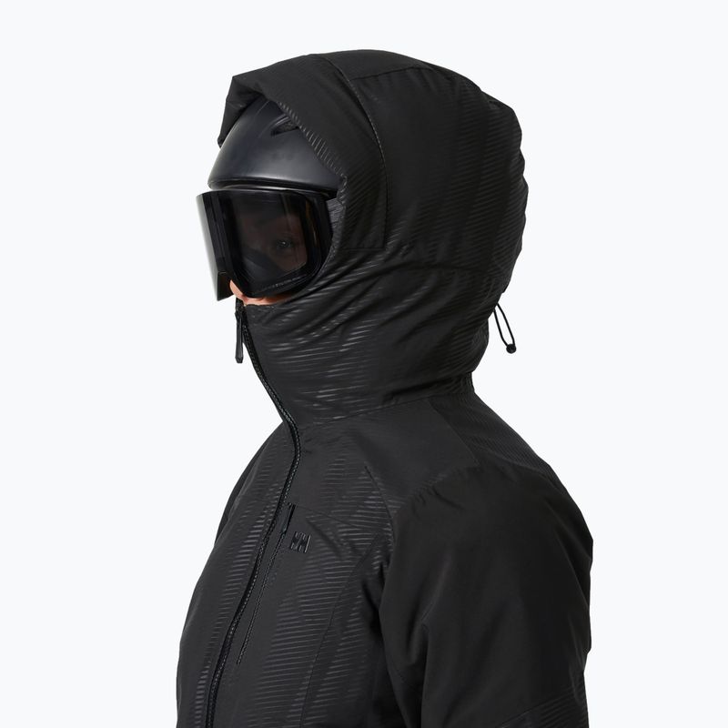 Women's ski jacket Helly Hansen Valdisere 3.0 black embossed stripes 3