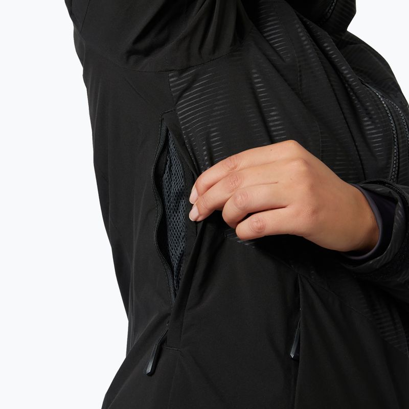 Women's ski jacket Helly Hansen Valdisere 3.0 black embossed stripes 4