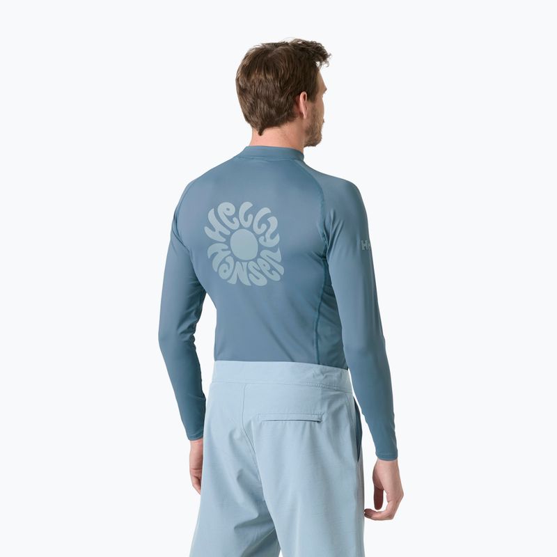 Men's swimming longsleeve Helly Hansen Waterwear Rashguard washed navy 2