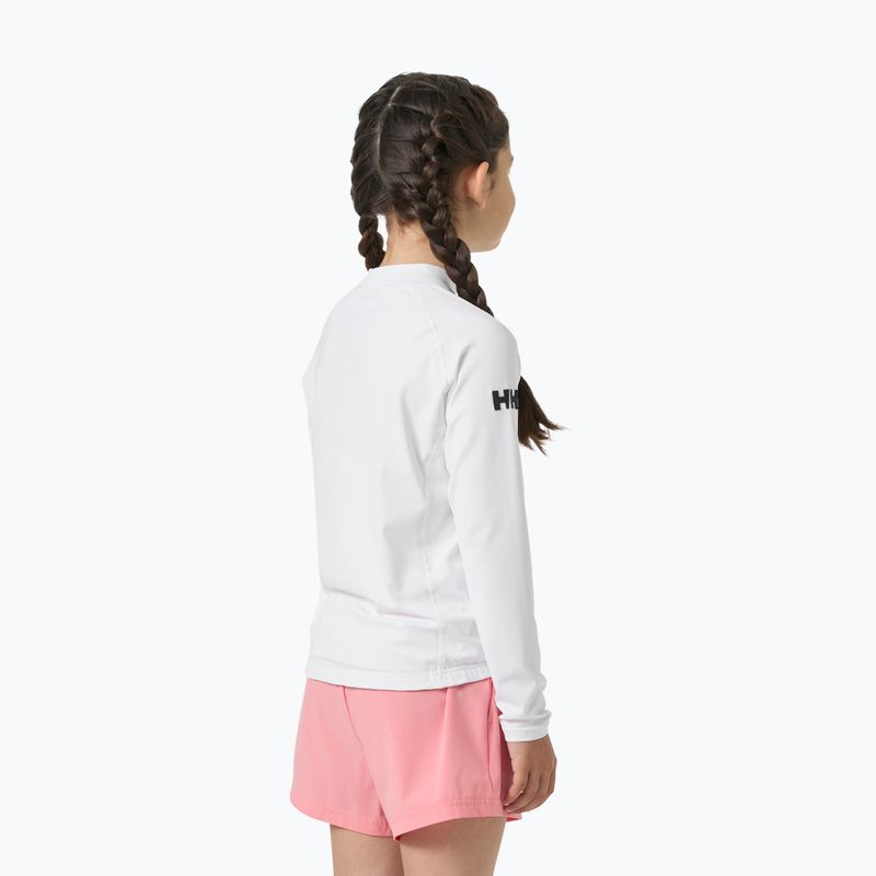Children's swimming longsleeve Helly Hansen Waterwear Rashguard Jr white 2