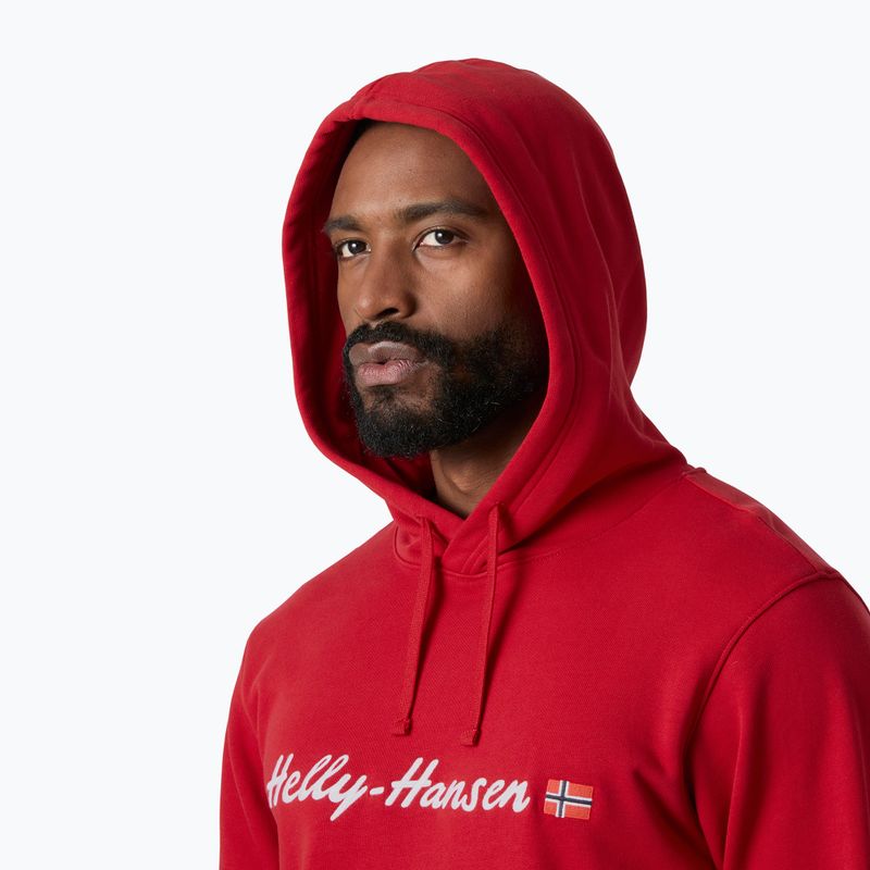 Men's sweatshirt Helly Hansen Core Graphic Hoodie red 3
