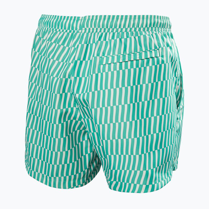 Men's sailing shorts Helly Hansen Newport Trunk 4.5" dark mint offset stripe ao 2