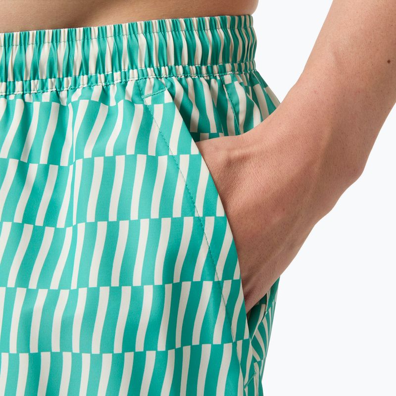 Men's sailing shorts Helly Hansen Newport Trunk 4.5" dark mint offset stripe ao 5