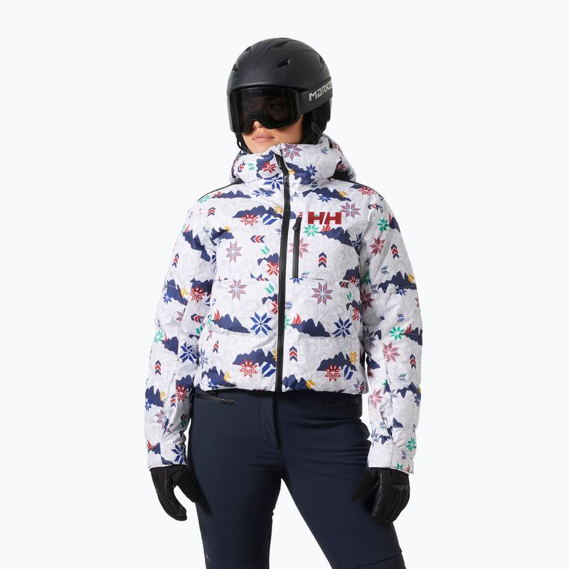Women's ski jacket Helly Hansen Kvitfjell Race Short Puffy white crescendo