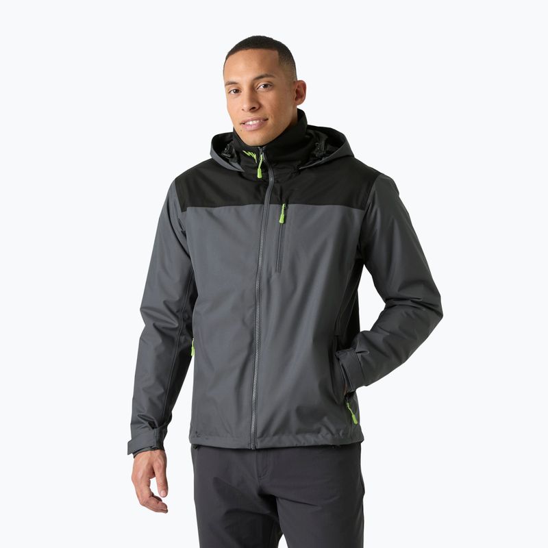 Men's sailing jacket Helly Hansen Crew Hooded Midlayer 2 thunder grey