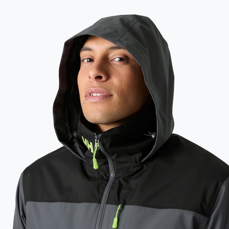 Men's sailing jacket Helly Hansen Crew Hooded Midlayer 2 thunder grey 3