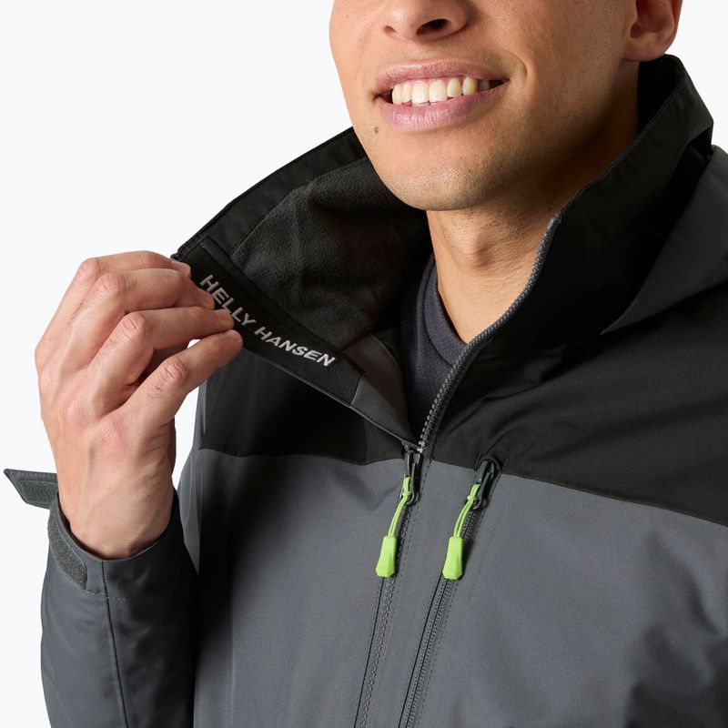 Men's sailing jacket Helly Hansen Crew Hooded Midlayer 2 thunder grey 4