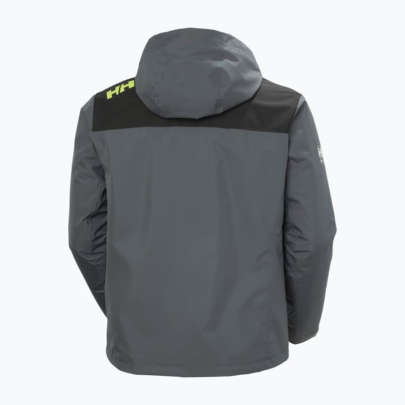 Men's sailing jacket Helly Hansen Crew Hooded Midlayer 2 thunder grey 10