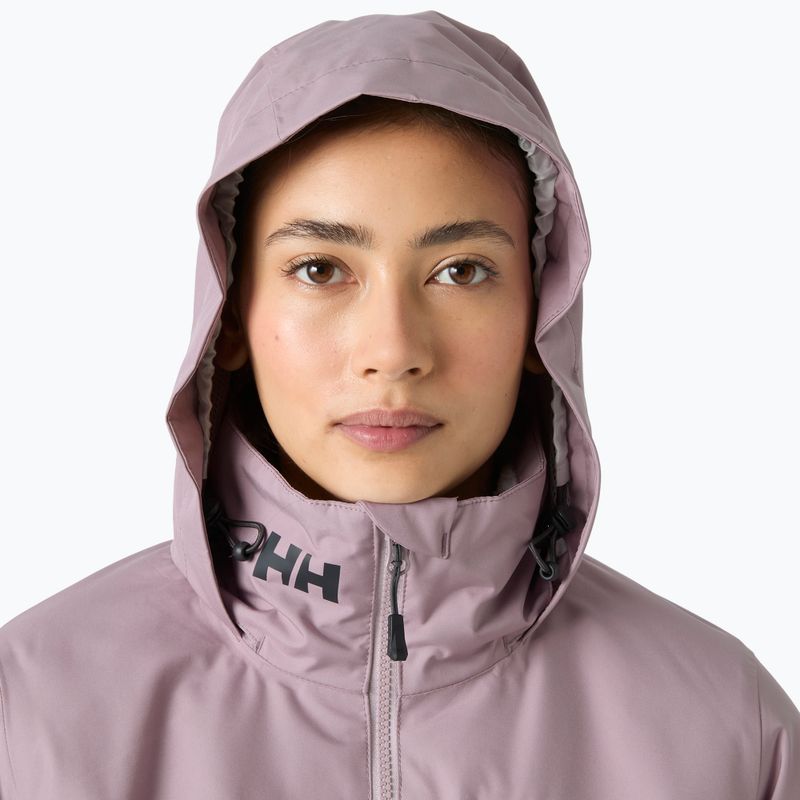 Women's sailing jacket Helly Hansen Crew Hooded Pile purple clay 3